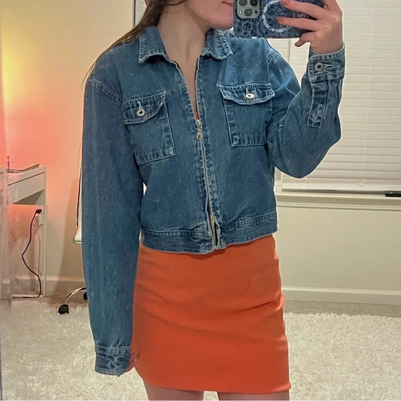 Y2K Old Navy Cropped Denim Jacket - Picture 3 of 9